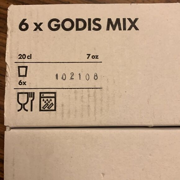 IKEA Godis Mix set of 6 glasses 7oz Low Ball Clear with star. NEW - Picture 3 of 5